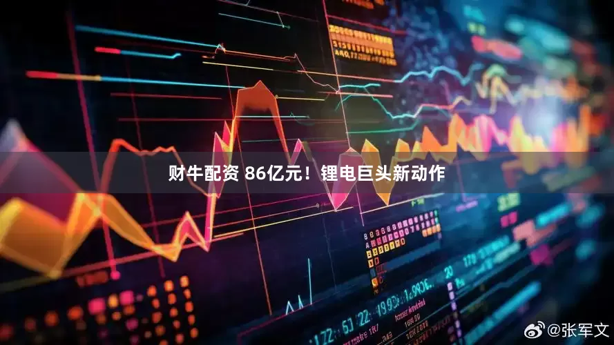 财牛配资 86亿元！锂电巨头新动作